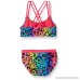 Angel Beach Girls' Leo Animal Foil Multi Strap X Back Flounce Bikini Set Big Girls B017UXB1NE